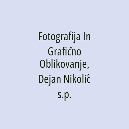 Fotografija In Grafično Oblikovanje, Dejan Nikolić s.p. - Logotip