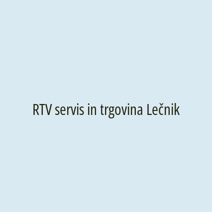 RTV servis in trgovina Lečnik - Logotip