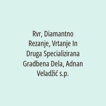 Rvr, Diamantno Rezanje, Vrtanje In Druga Specializirana Gradbena Dela, Adnan Veladžić s.p. - Logotip