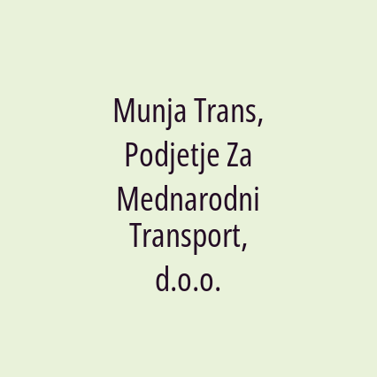 Munja Trans, Podjetje Za Mednarodni Transport, d.o.o. - Logotip