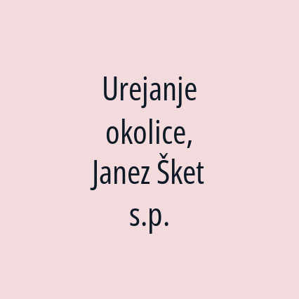 Urejanje okolice, Janez Šket s.p. - Logotip