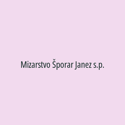 Mizarstvo Šporar Janez s.p. - Logotip