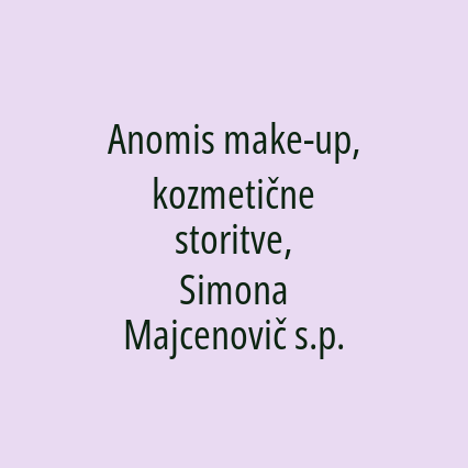 Anomis make-up, kozmetične storitve, Simona Majcenovič s.p. - Logotip