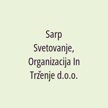 Sarp Svetovanje, Organizacija In Trženje d.o.o. - Logotip