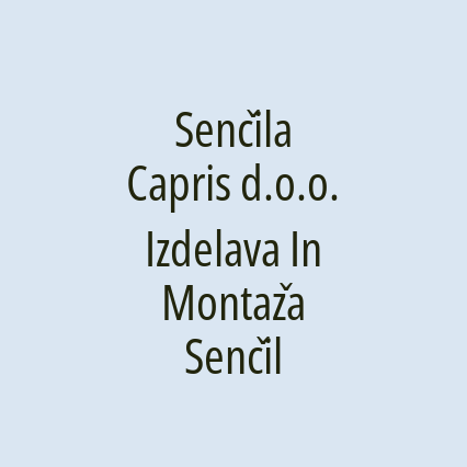 Senčila Capris d.o.o. Izdelava In Montaža Senčil - Logotip