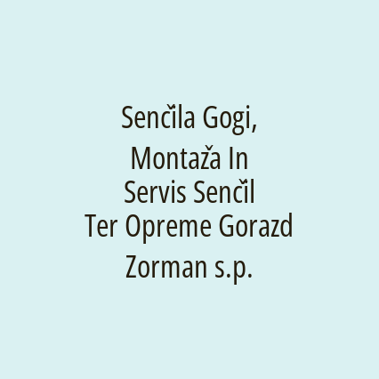 Senčila Gogi, Montaža In Servis Senčil Ter Opreme Gorazd Zorman s.p. - Logotip