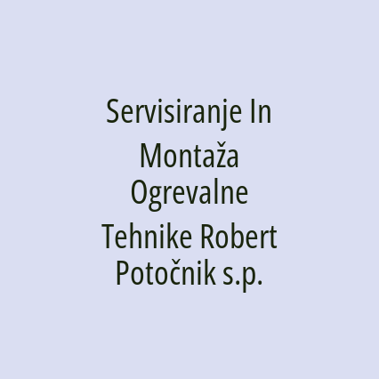 Servisiranje In Montaža Ogrevalne Tehnike Robert Potočnik s.p. - Logotip