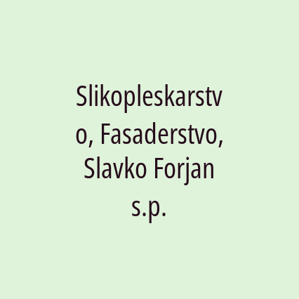 Slikopleskarstvo, Fasaderstvo, Slavko Forjan s.p. - Logotip