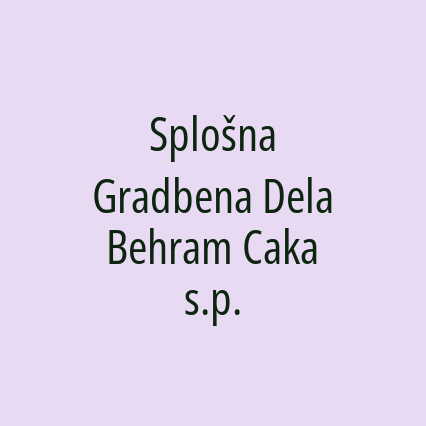 Splošna Gradbena Dela Behram Caka s.p. - Logotip