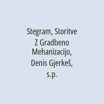 Stegram, Storitve Z Gradbeno Mehanizacijo, Denis Gjerkeš, s.p. - Logotip