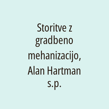 Storitve z gradbeno mehanizacijo, Alan Hartman s.p. - Logotip