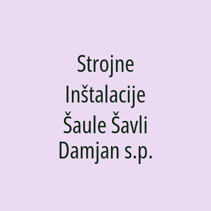 Strojne Inštalacije Šaule Šavli Damjan s.p. - Logotip