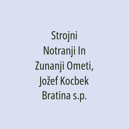 Strojni Notranji In Zunanji Ometi, Jožef Kocbek Bratina s.p. - Logotip