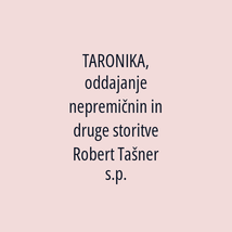 TARONIKA, oddajanje nepremičnin in druge storitve Robert Tašner s.p. - Logotip