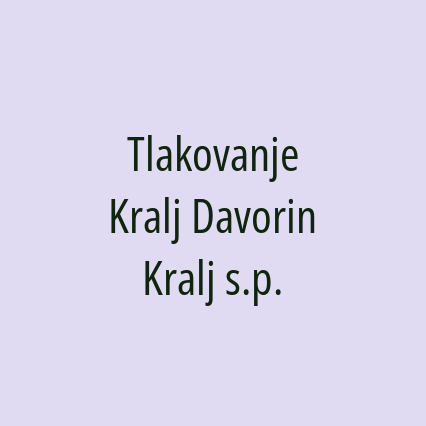 Tlakovanje Kralj Davorin Kralj s.p. - Logotip