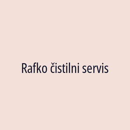 Rafko čistilni servis