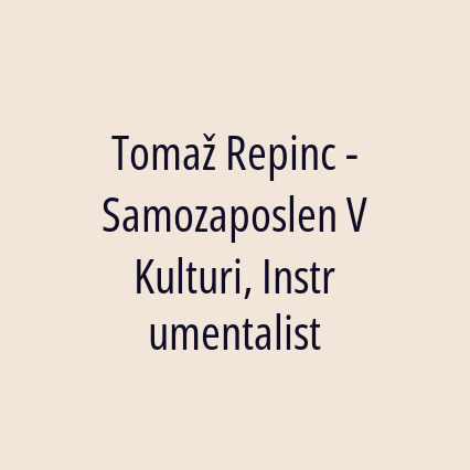 Tomaž Repinc - Samozaposlen V Kulturi, Instrumentalist - Logotip