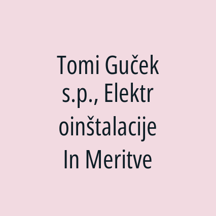 Tomi Guček s.p., Elektroinštalacije In Meritve - Logotip