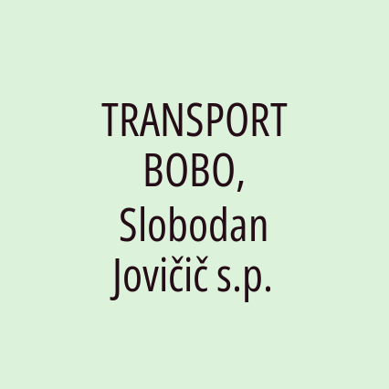 TRANSPORT BOBO, Slobodan Jovičič s.p. - Logotip