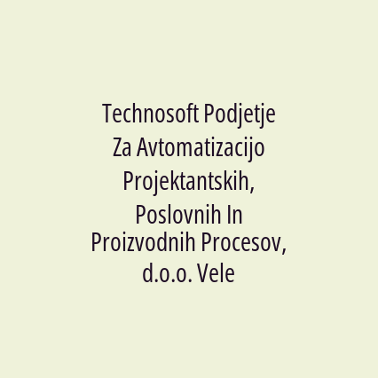 Technosoft Podjetje Za Avtomatizacijo Projektantskih, Poslovnih In Proizvodnih Procesov, d.o.o. Velenje, Lipa 22 - Logotip