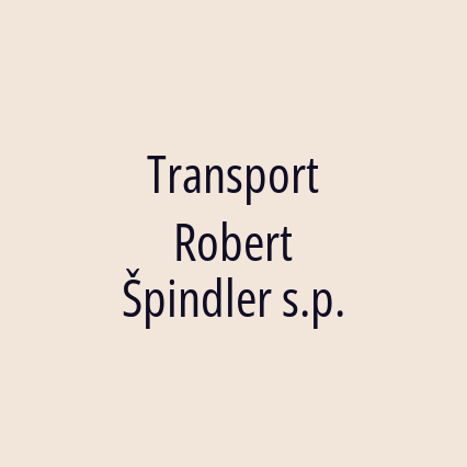 Transport Robert Špindler s.p.