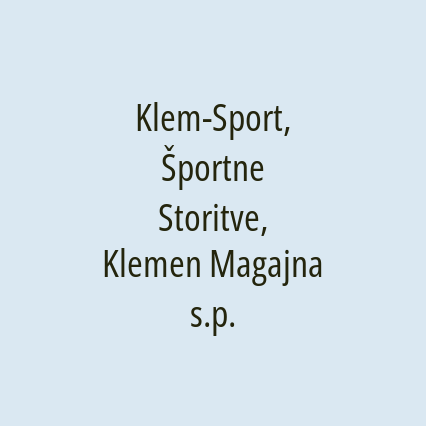 Klem-Sport, Športne Storitve, Klemen Magajna s.p. - Logotip