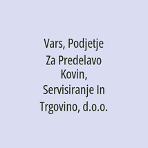 Vars, Podjetje Za Predelavo Kovin, Servisiranje In Trgovino, d.o.o. - Logotip