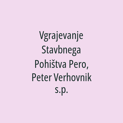 Vgrajevanje Stavbnega Pohištva Pero, Peter Verhovnik s.p. - Logotip