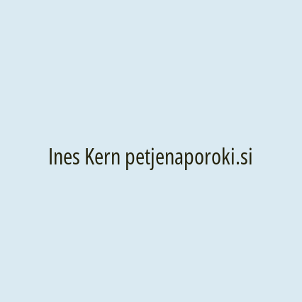 Ines Kern petjenaporoki.si - Logotip