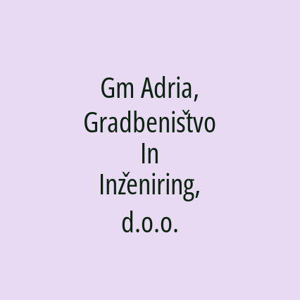 Gm Adria, Gradbeništvo In Inženiring, d.o.o. - Logotip