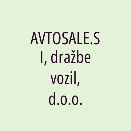 AVTOSALE.SI, dražbe vozil, d.o.o.