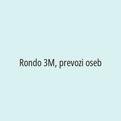 Rondo 3M, prevozi oseb