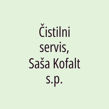 Čistilni servis, Saša Kofalt s.p.