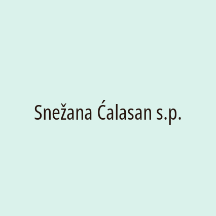 Snežana Ćalasan s.p.