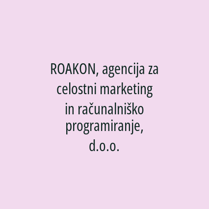 ROAKON, agencija za celostni marketing in računalniško programiranje, d.o.o. - Logotip