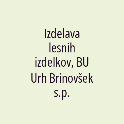 Izdelava lesnih izdelkov, BU Urh Brinovšek s.p. - Logotip