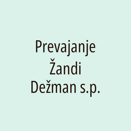 Prevajanje Žandi Dežman s.p.