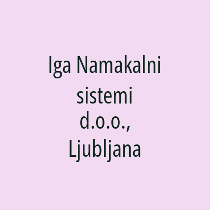 Iga Namakalni sistemi d.o.o., Ljubljana - Logotip