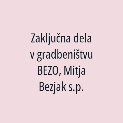 Zaključna dela v gradbeništvu BEZO, Mitja Bezjak s.p. - Logotip