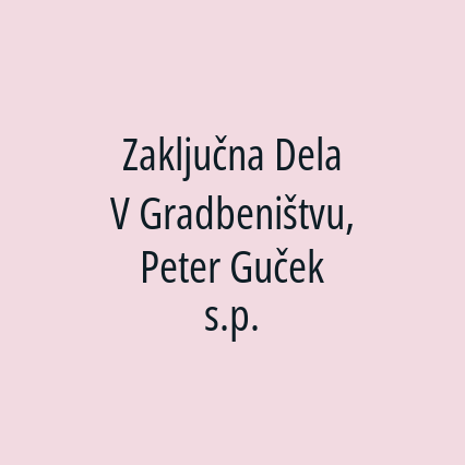 Zaključna Dela V Gradbeništvu, Peter Guček s.p. - Logotip