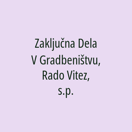 Zaključna Dela V Gradbeništvu, Rado Vitez, s.p. - Logotip