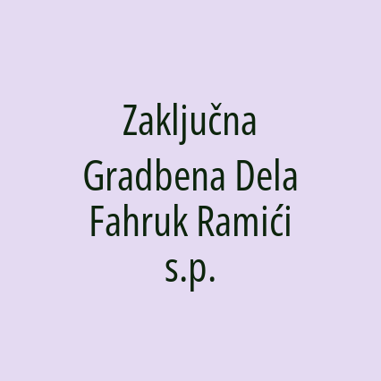 Zaključna Gradbena Dela Fahruk Ramići s.p. - Logotip