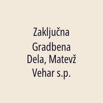 Zaključna Gradbena Dela, Matevž Vehar s.p. - Logotip