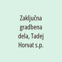 Zaključna gradbena dela, Tadej Horvat s.p. - Logotip