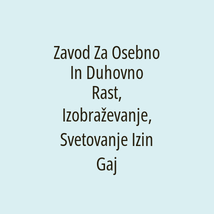 Zavod Za Osebno In Duhovno Rast, Izobraževanje, Svetovanje Izin Gaj - Logotip