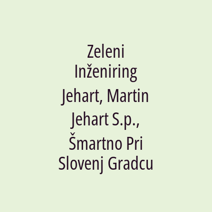 Zeleni Inženiring Jehart, Martin Jehart S.p., Šmartno Pri Slovenj Gradcu - Logotip