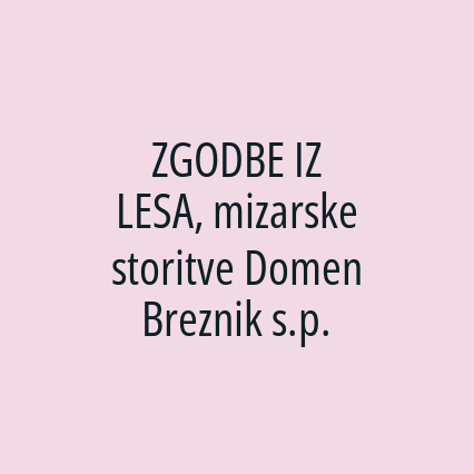 ZGODBE IZ LESA, mizarske storitve Domen Breznik s.p. - Logotip