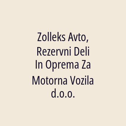 Zolleks Avto, Rezervni Deli In Oprema Za Motorna Vozila d.o.o. - Logotip