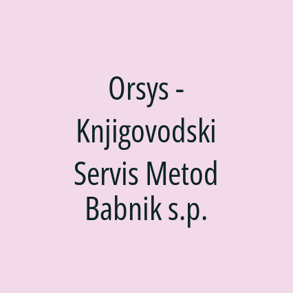 Orsys - Knjigovodski Servis Metod Babnik s.p. - Logotip